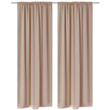 Vidaxl gordijnen met gleuven 135 x 245 cm crème 2 st