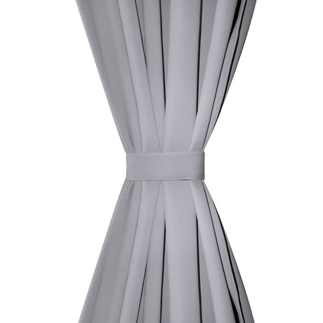 Vidaxl gordijnen met metalen ringen 135 x 245 cm 2 stuks (grijs)