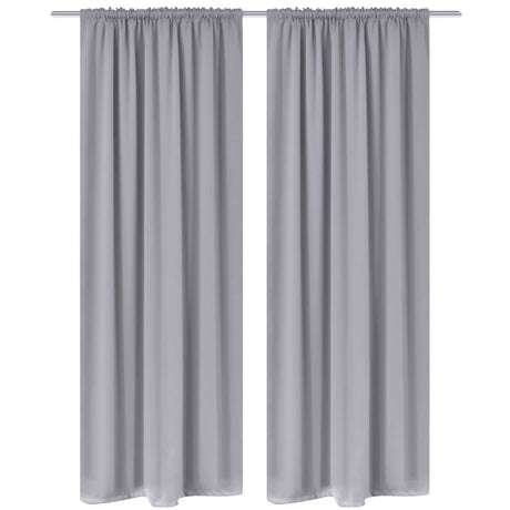 Vidaxl gordijnen met gleuven 135 x 245 cm grijs 2 st