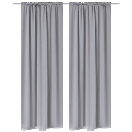 Vidaxl gordijnen met gleuven 135 x 245 cm grijs 2 st