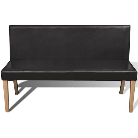 Vidaxl bankje 139,5 cm kunstleer donkerbruin