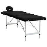 Vidaxl massagetafel met 4 zones inklapbaar aluminum frame zwart