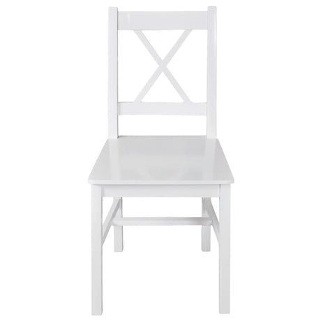 Vidaxl eetkamerstoelen 4 st grenenhout wit