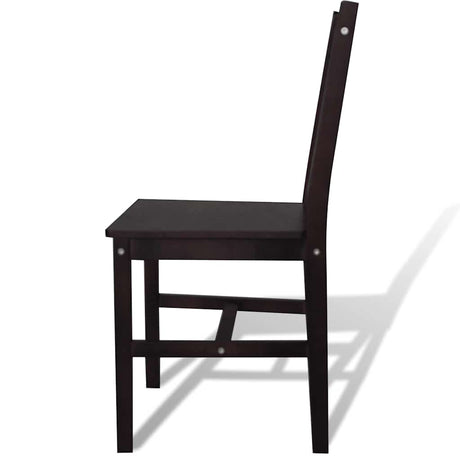 Vidaxl eetkamerstoelen 4 st grenenhout donkerbruin