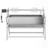 Vidaxl draaispit barbecue ijzer en roestvrij staal
