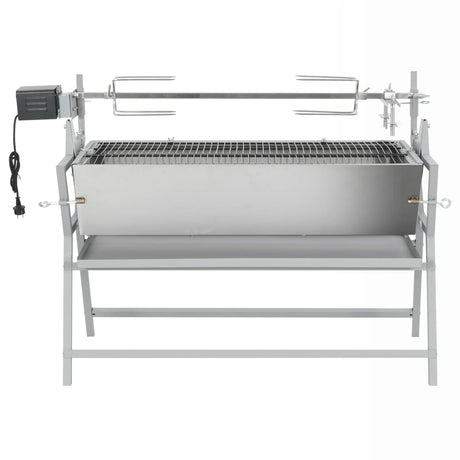 VidaXL Draaispit barbecue ijzer en roestvrij staal