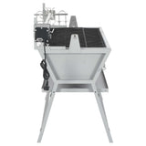 Vidaxl draaispit barbecue ijzer en roestvrij staal