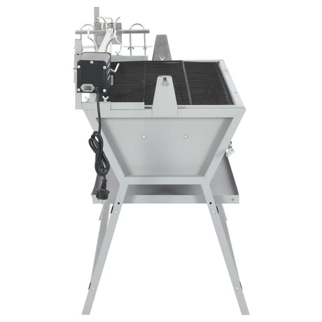 Vidaxl draaispit barbecue ijzer en roestvrij staal