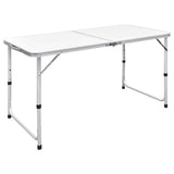 Vidaxl campingtafel inklapbaar en verstelbaar 120x60 cm aluminium