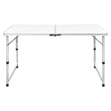 Vidaxl campingtafel inklapbaar en verstelbaar 120x60 cm aluminium