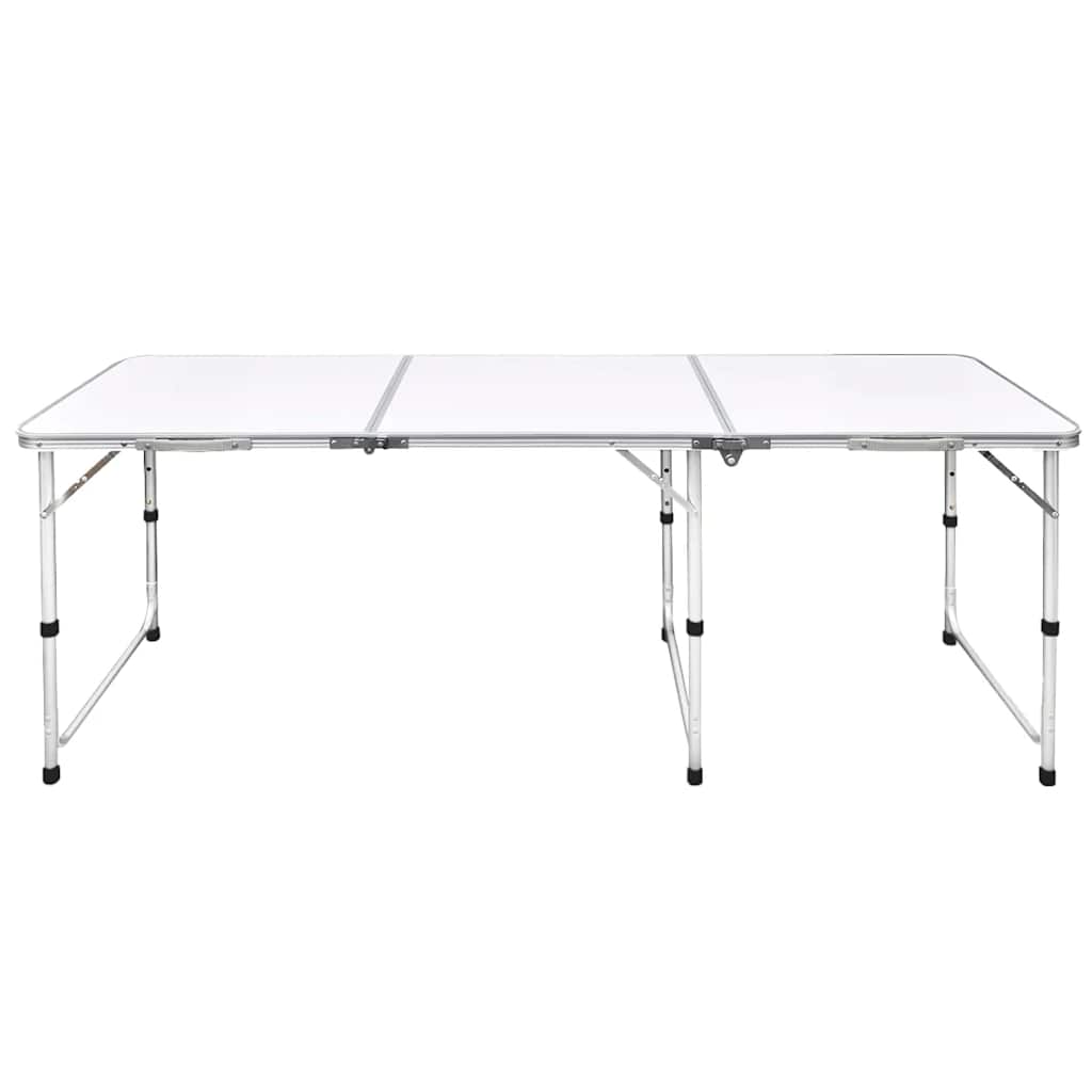 Vidaxl campingtafel inklapbaar en verstelbaar in hoogte aluminium 180 x 60 cm