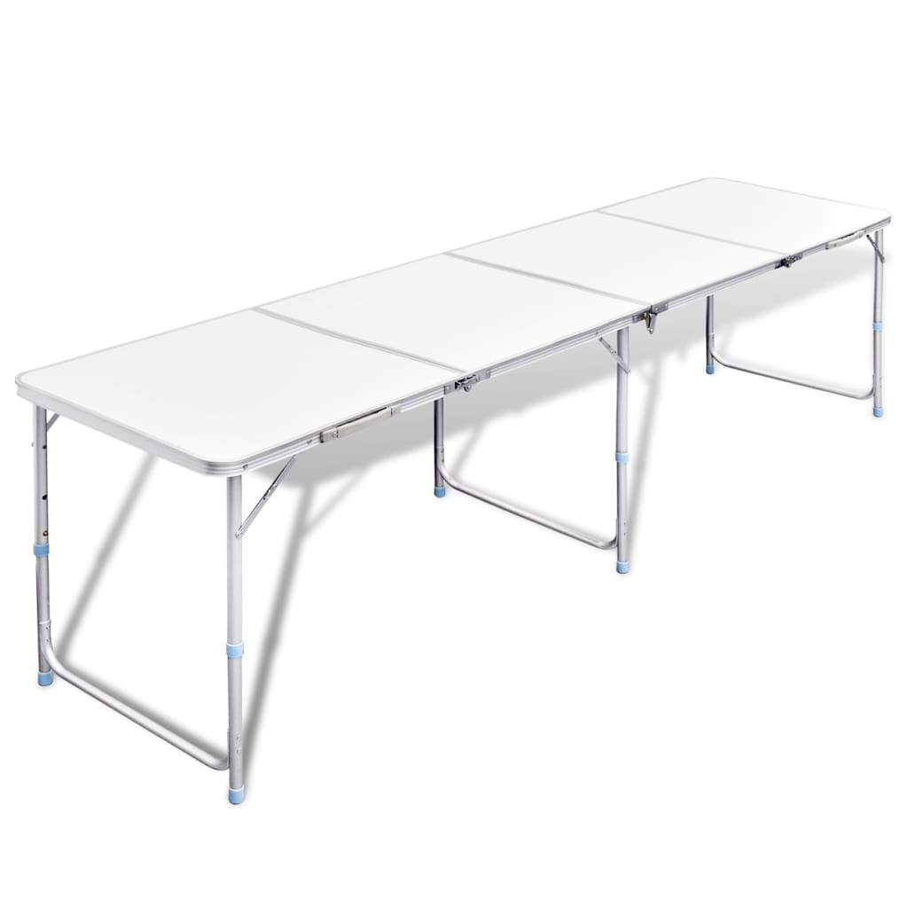 VidaXL Campingtafel inklapbaar en verstelbaar 240x60 cm aluminium