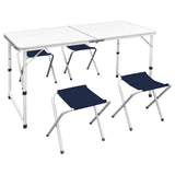 Vidaxl campingset inklapbaar en verstelbaar 120x60 cm aluminium