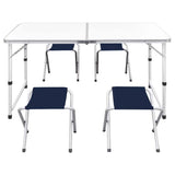 Vidaxl campingset inklapbaar en verstelbaar 120x60 cm aluminium