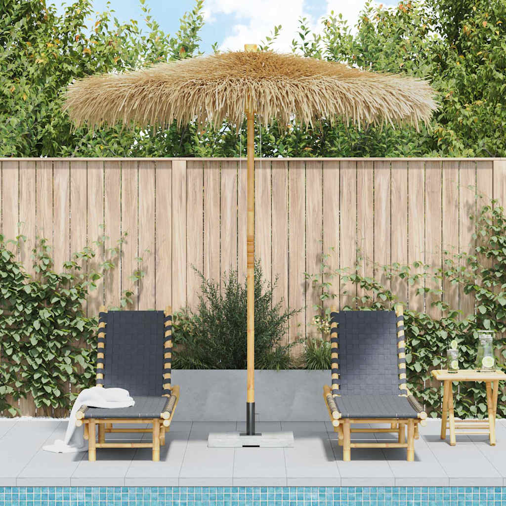 Vidaxl parasol van bamboe met dak van bananenbladeren 270 cm