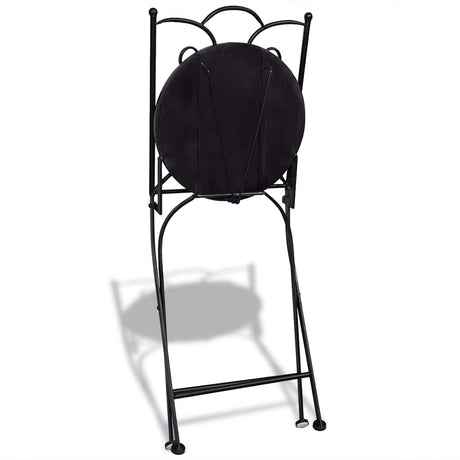 Vidaxl bistrostoelen inklapbaar 2 st keramiek terracottakleurig en wit