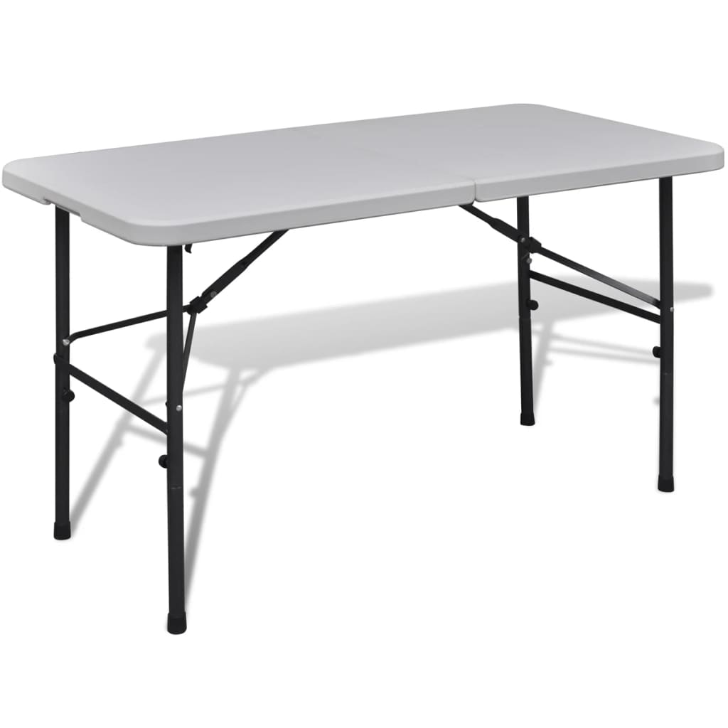 VidaXL Klaptafel voor buiten 122 cm HDPE wit