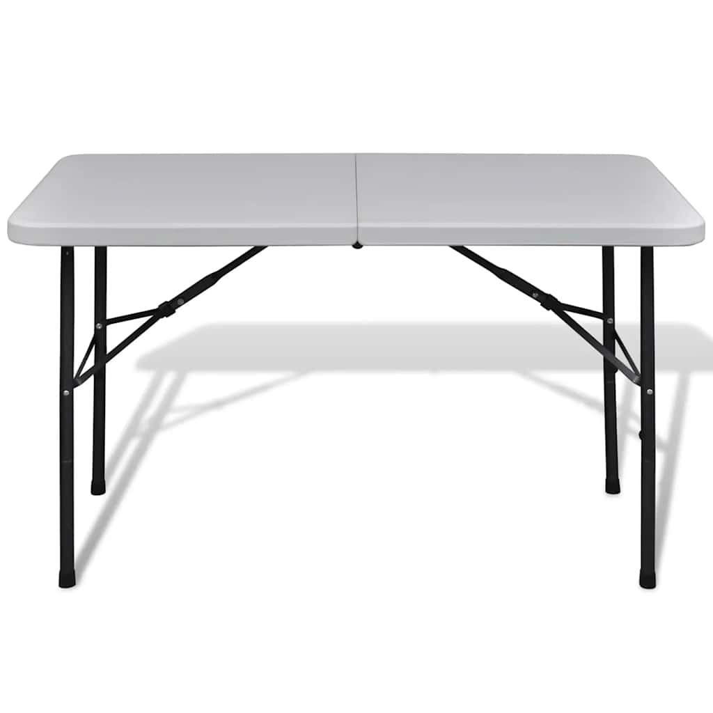 Vidaxl klaptafel voor buiten 122 cm hdpe wit