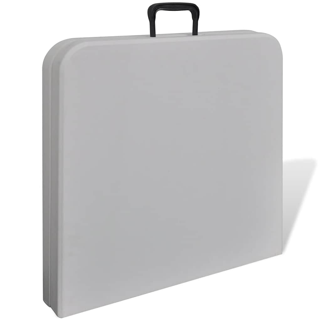 Vidaxl klaptafel voor buiten 122 cm hdpe wit