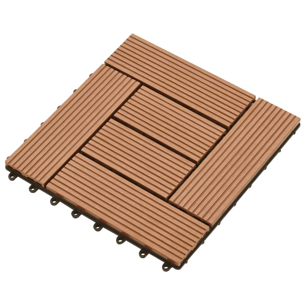 VidaXL Terrastegels 11 stuks 30 x 30 cm WPC 1 m2 bruin