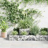 Vidaxl gabion plantenbak 120x120x20 cm gegalvaniseerd staal