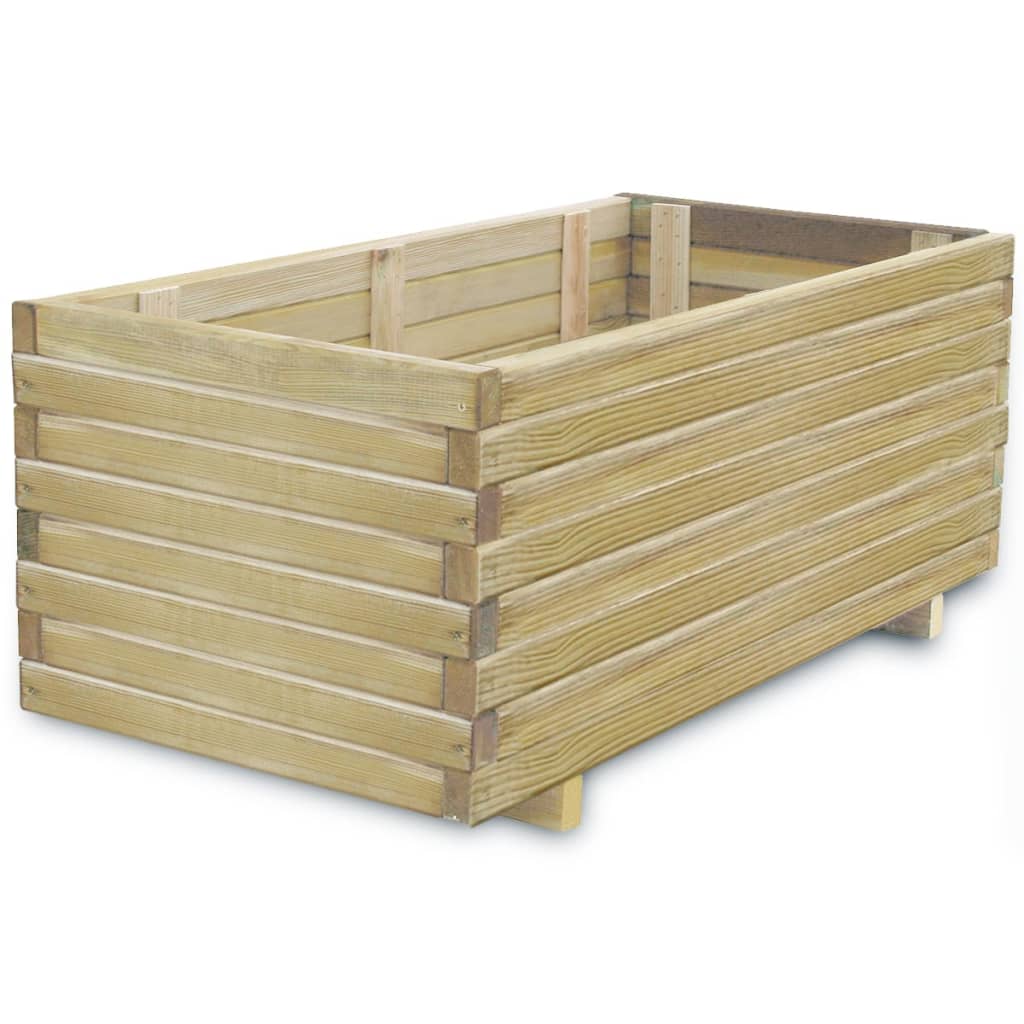 VidaXL Plantenbak verhoogd rechthoekig 100x50x40 cm hout