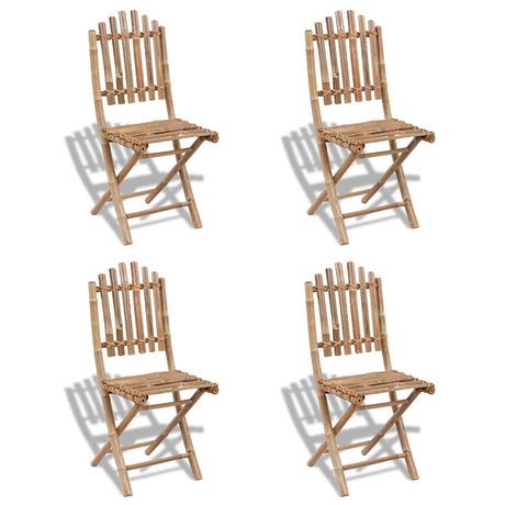 Vidaxl tuinstoelen inklapbaar 4 st bamboe