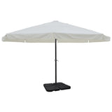 VidaXL Parasol met draagbare voet aluminium (wit)