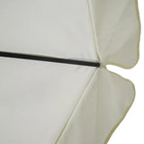 VidaXL Parasol met draagbare voet aluminium (wit)