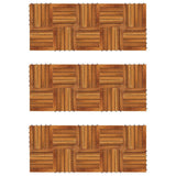 VidaXL Terrastegels verticaal patroon 30 x 30 cm Acacia set van 30