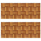 VidaXL Terrastegels 30 x 30 cm Acacia set van 20