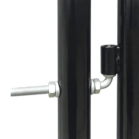 Vidaxl zwarte enkele deur schuttingpoort 100x75 cm