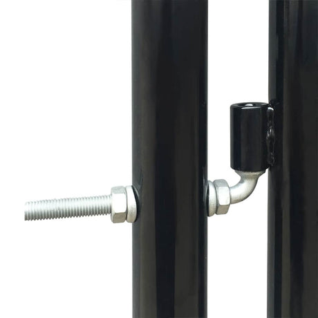 Vidaxl zwarte enkele deur schuttingpoort 100x150 cm