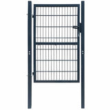 Vidaxl 2d poort (enkel) antracietgrijs 100x120 cm