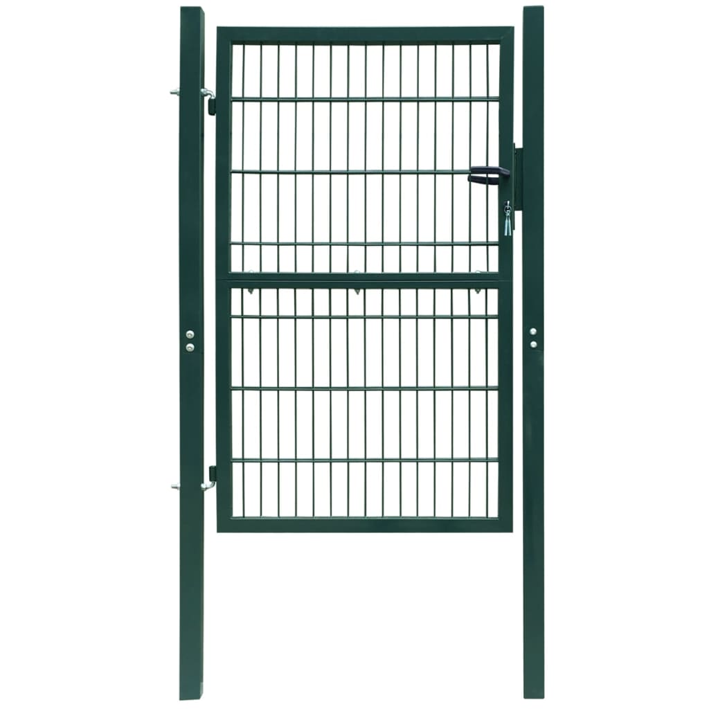 Vidaxl poort dubbelstaafmat (enkel) 106x170 cm groen