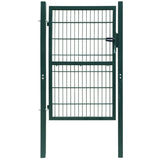 Vidaxl poort dubbelstaafmat (enkel) 106x170 cm groen