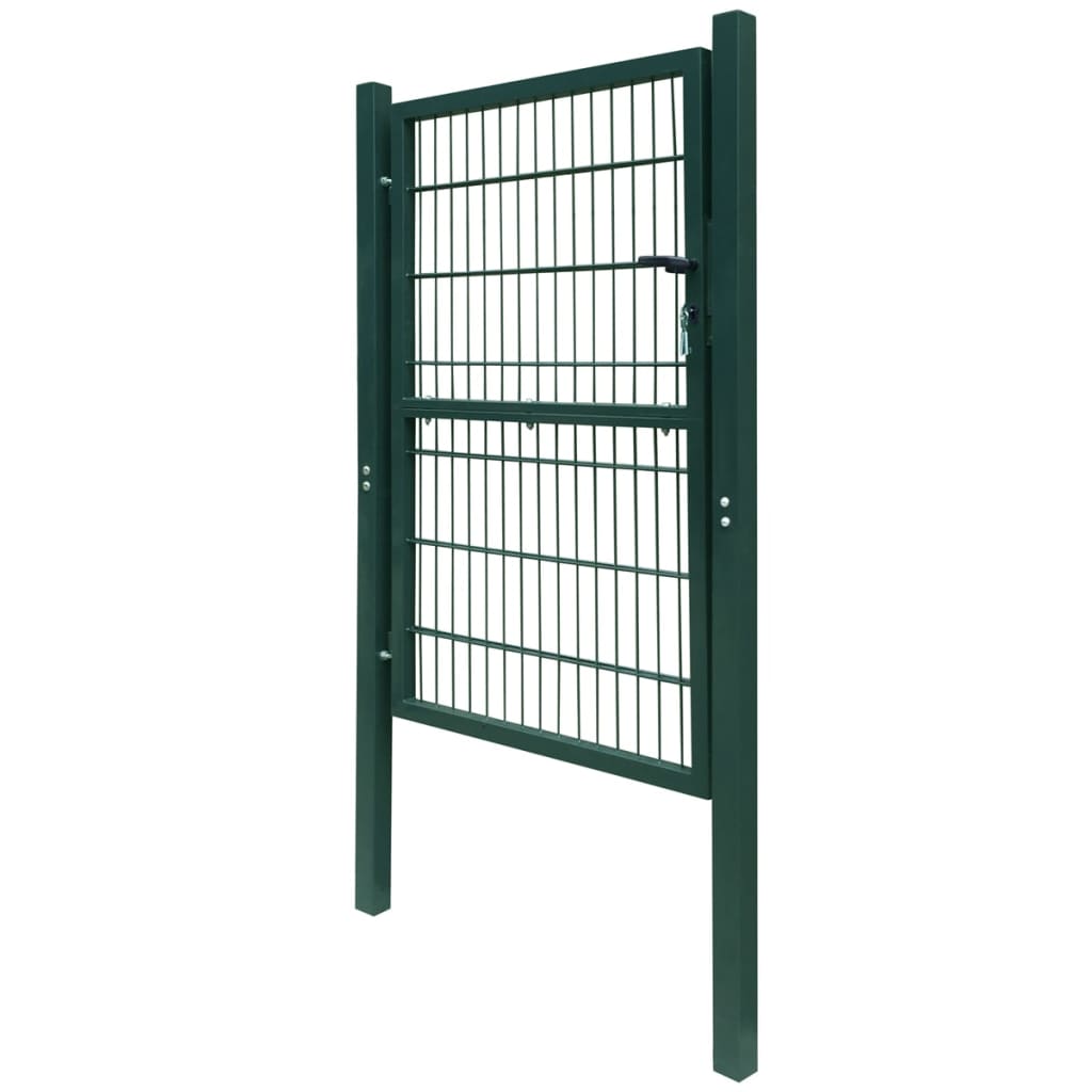 Vidaxl poort dubbelstaafmat (enkel) 106x170 cm groen