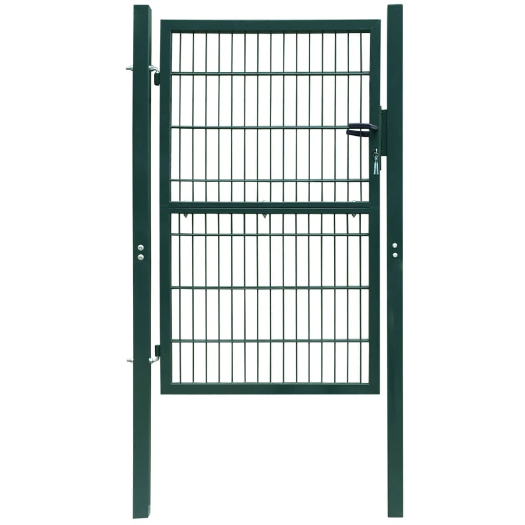 Vidaxl poort dubbelstaafmat (enkel) 106x190 cm groen