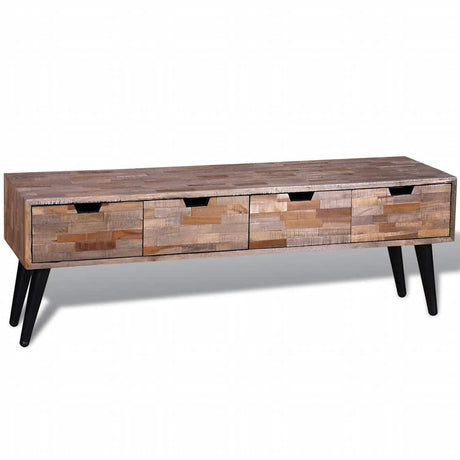 Vidaxl tv-meubel met vier lades gerecycled teak