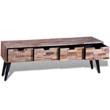 Vidaxl tv-meubel met vier lades gerecycled teak