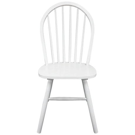 Vidaxl eetkamerstoelen 2 st massief rubberwood wit