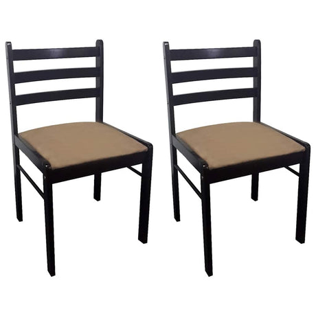 Vidaxl eetkamerstoelen 2 st massief rubberwood en fluweel bruin