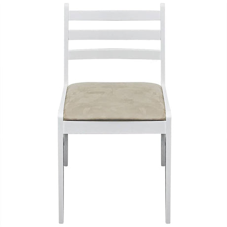 Vidaxl eetkamerstoelen 2 st massief rubberwood en fluweel wit
