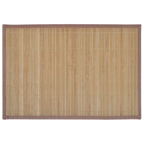 VidaXL 6 st Placemats 30x45 cm bamboe bruin