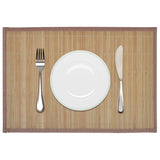 VidaXL 6 st Placemats 30x45 cm bamboe bruin