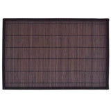 Vidaxl 6 placemats bamboe 30 x 45 cm donkerbruin