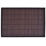 Vidaxl 6 placemats bamboe 30 x 45 cm donkerbruin