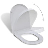 Vidaxl toiletbril soft-close vierkant wit