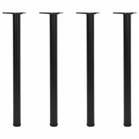 Vidaxl tafelpoten in hoogte verstelbaar zwart 870 mm 4 st