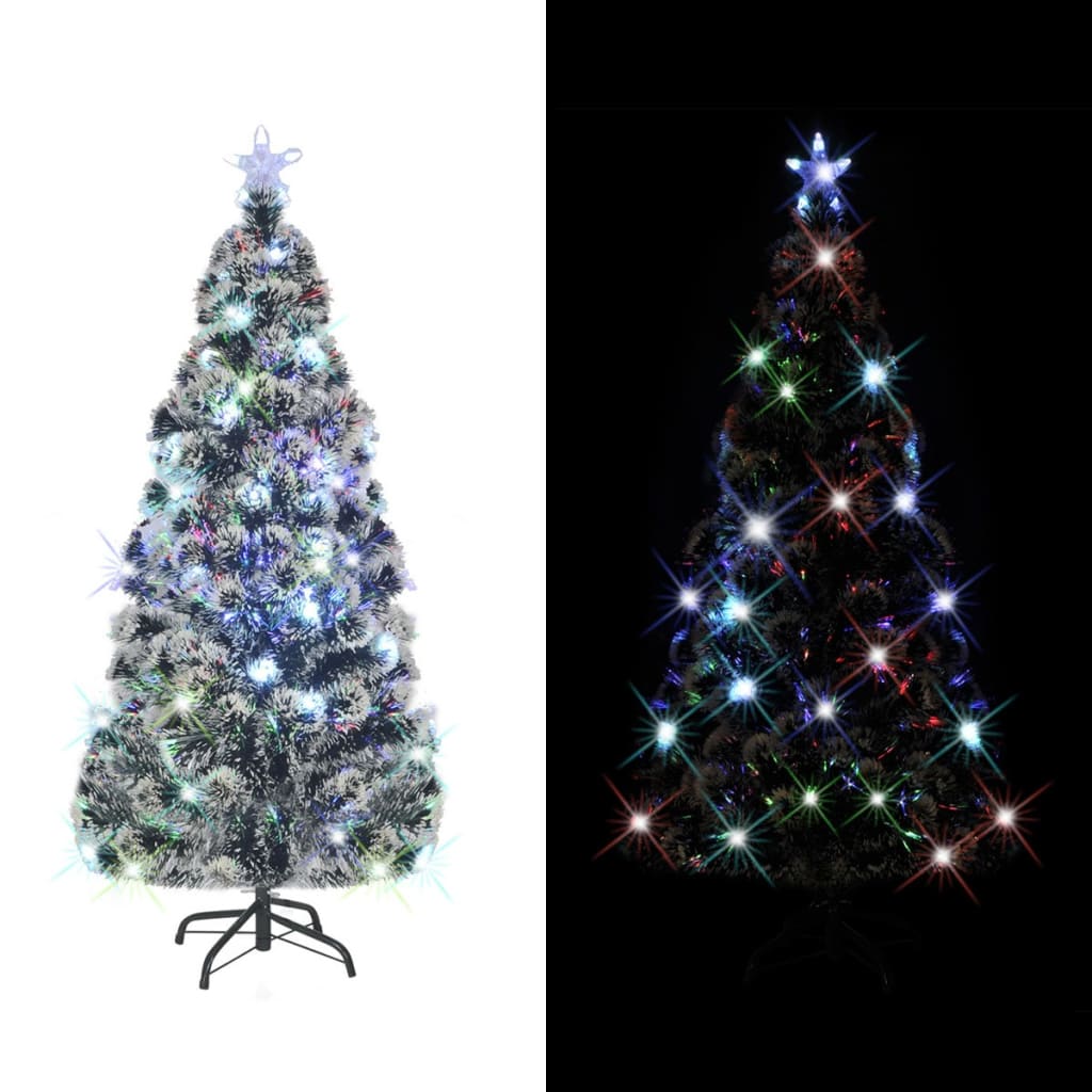 VidaXL Kerstboom met LED en standaard 180 cm glasvezel